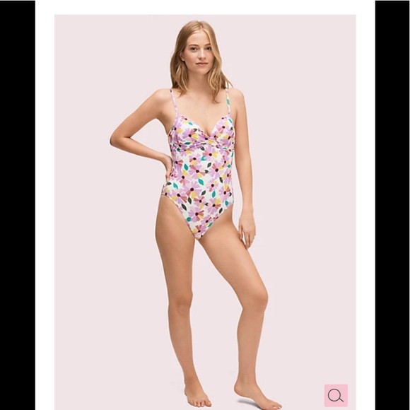 Kate spade floral draped molded cups one-piece - Picture 2 of 8
